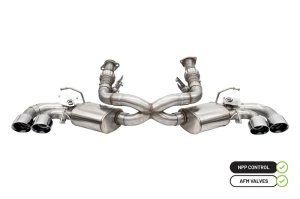 Chevrolet Corvette Performance Exhaust - Rear - CORSA Performance - 4 Valve NPP Cat-Back with Polished Pro-Series Tips - `20-`25